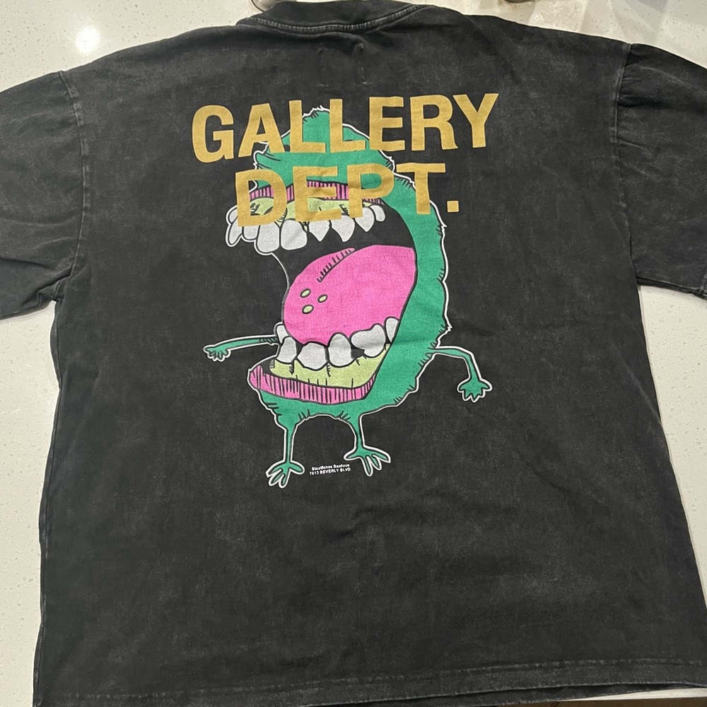 Gallery Dept Distressed Washed Mouth Monster T-Shirt